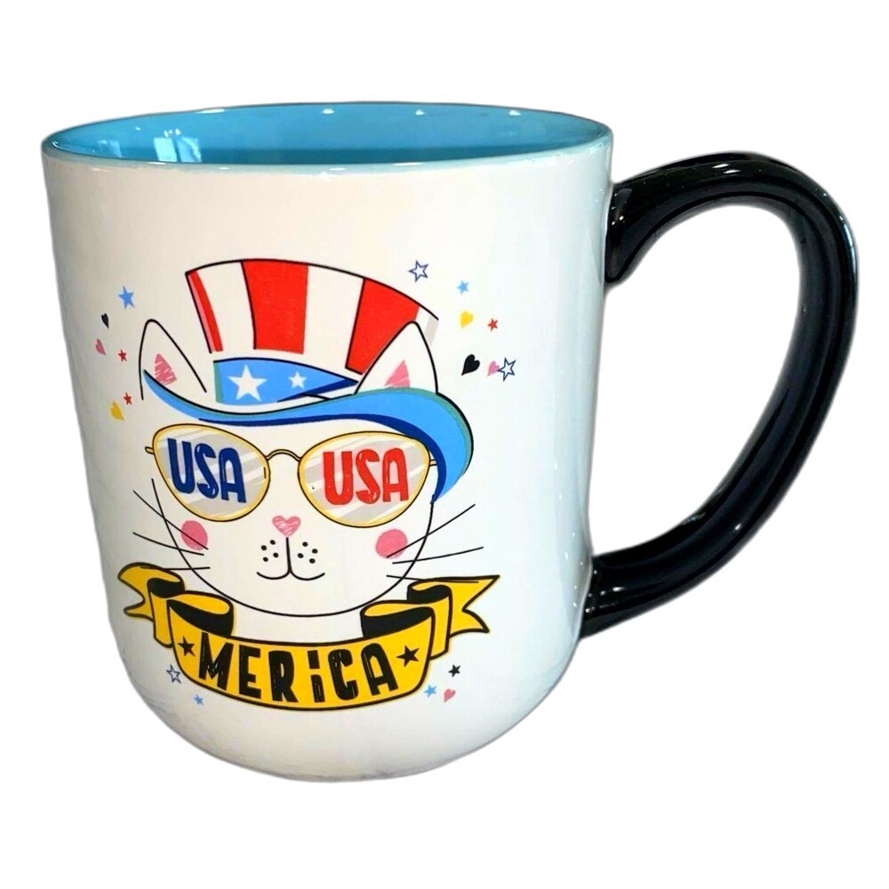 10 Strawberry Street Ceramic Mug “USA MERICA” Graphic Mug